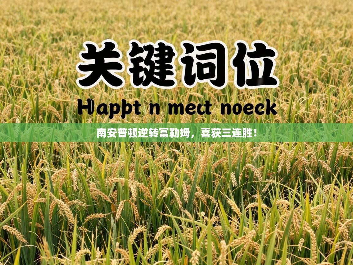 南安普顿逆转富勒姆，喜获三连胜！